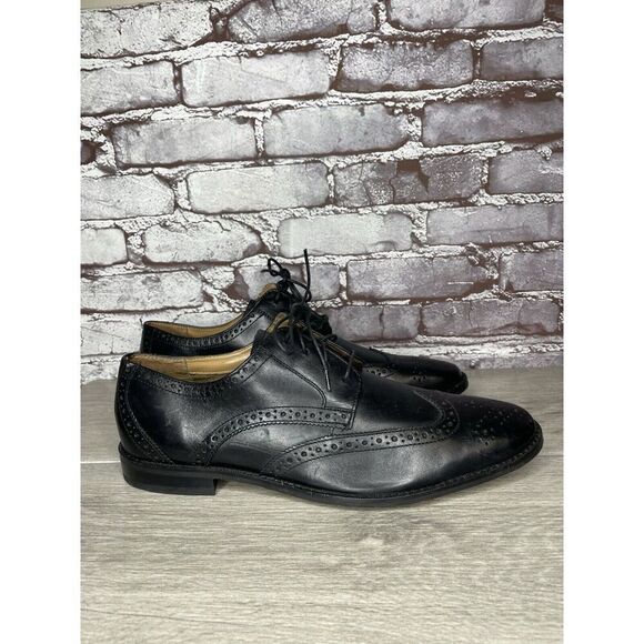 Florsheim Black Leather Wingtip Lace Up Dress Shoes Men Sz 12D US/45EU main image 4